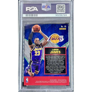 LeBron James 2019 Panini Mosaic Jam Masters #16 PSA 10