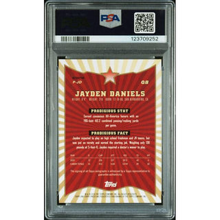 Jayden Daniels 2024 Finest Prodigies Auto-Refractor #PJD PSA 10