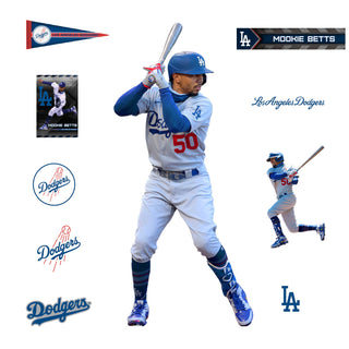 Mookie Betts - RealBig Collection - Official MLB - Los Angeles Dodgers - Reusable Vinyl Wall Decals #1