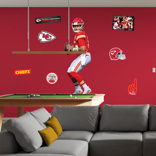 Patrick Mahomes II - RealBig Arrowhead Ace Collection - Official NFL - Kansas City Chiefs - Reusable Vinyl Wall Decals