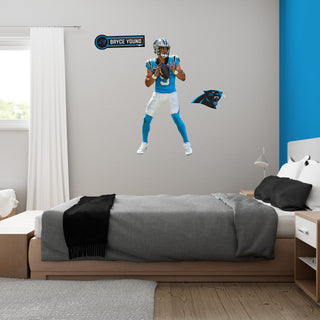 Bryce Young - RealBig Blue Jersey Collection - Official NFL - Carolina Panthers - Reusable Vinyl Wall Decals