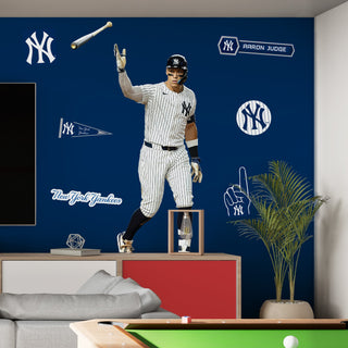 Aaron Judge - RealBig Bat Flip Collection - Official MLB - New York Yankees - Reusable Vinyl Wall Decals