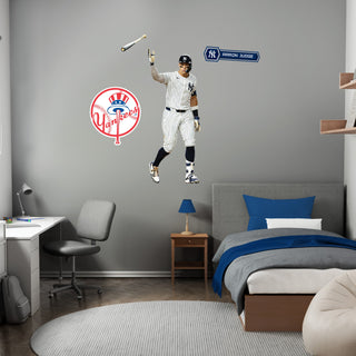 Aaron Judge - RealBig Bat Flip Collection - Official MLB - New York Yankees - Reusable Vinyl Wall Decals
