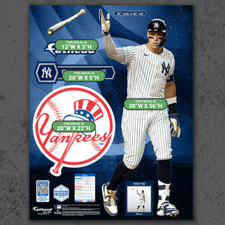 Aaron Judge - RealBig Bat Flip Collection - Official MLB - New York Yankees - Reusable Vinyl Wall Decals