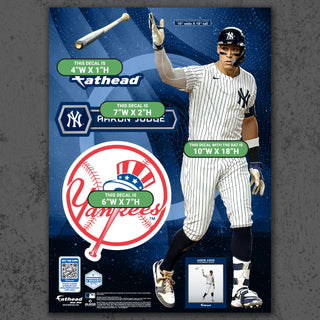 Aaron Judge - RealBig Bat Flip Collection - Official MLB - New York Yankees - Reusable Vinyl Wall Decals
