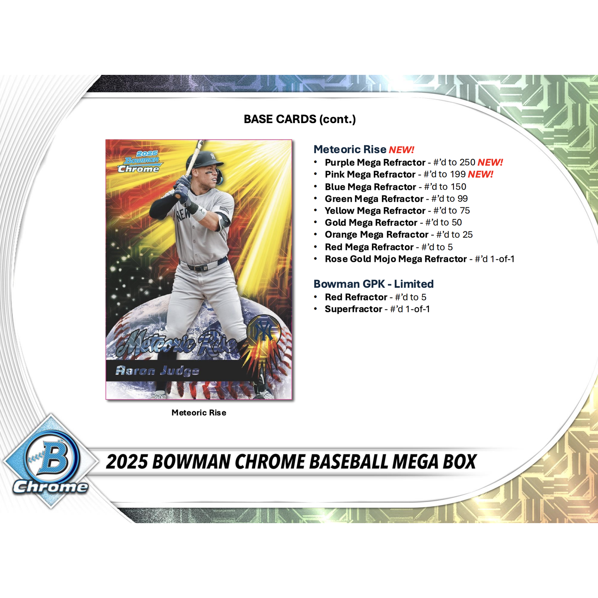 2025 Bowman Chrome Baseball Mega Box