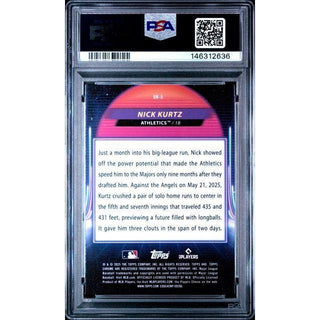 Nick Kurtz 2025 Topps Cosmic Chrome Ultraviolet Beam #5 – PSA 10