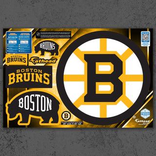 Boston Bruins - RealBig Logo Collection - Official NHL - Reusable Vinyl Wall Decals