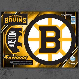 Boston Bruins - RealBig Logo Collection - Official NHL - Reusable Vinyl Wall Decals