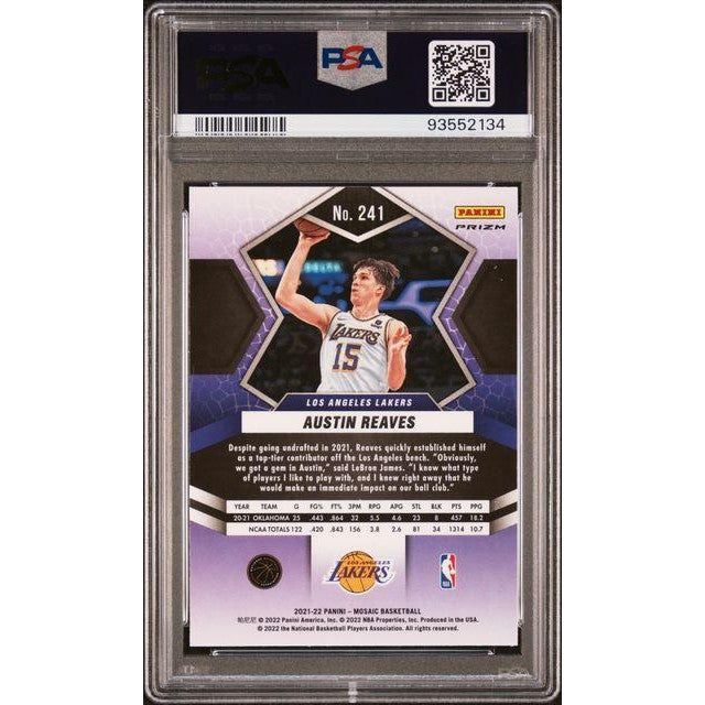 Austin Reaves 2021 Mosaic Green Mosaic #241 PSA 10