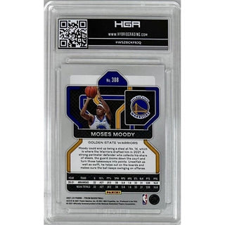 Moses Moody: 2021-22 Panini Prizm #308, HGA: 9.0