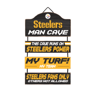 Hanging Sign: Pittsburgh Steelers Man Cave