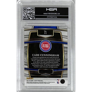 Cade Cunningham: 2021-22 Panini Select Concourse #11. HGA: 8.5