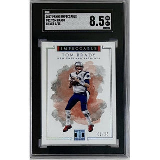 Tom Brady 2017 Panini Impeccable Silver SGC 8.5