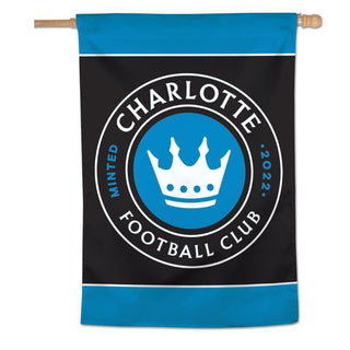 Vertical Flag: Charlotte Football Club 28"x40"