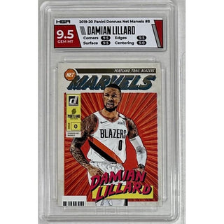 Damian Lillard 2019-20 Panini Donruss Net Marvels #8 HGA 9.5