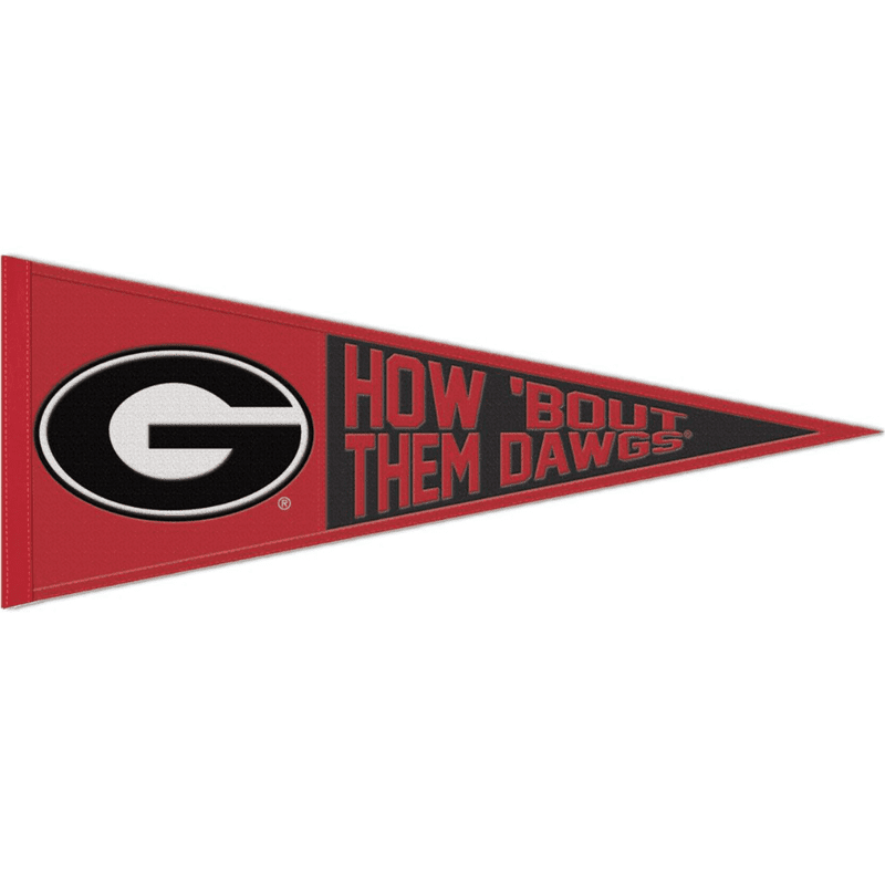 Pennant: Georgia Bulldogs - Wool 13"x32" - How 'Bout Them Dawgs