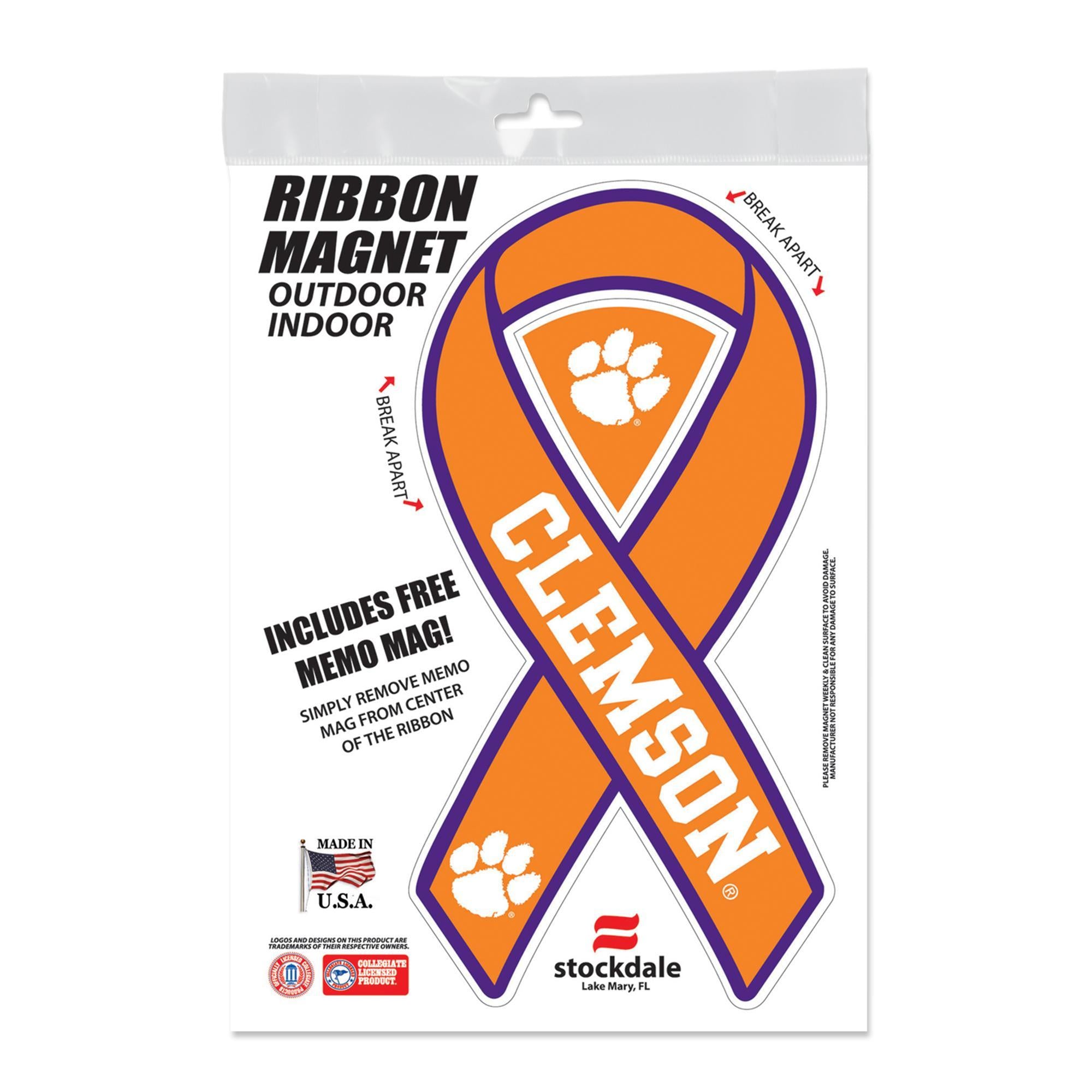Clemson Tigers Ribbon Indoor/Outdoor Magnet – Official NCAA Team Magnet