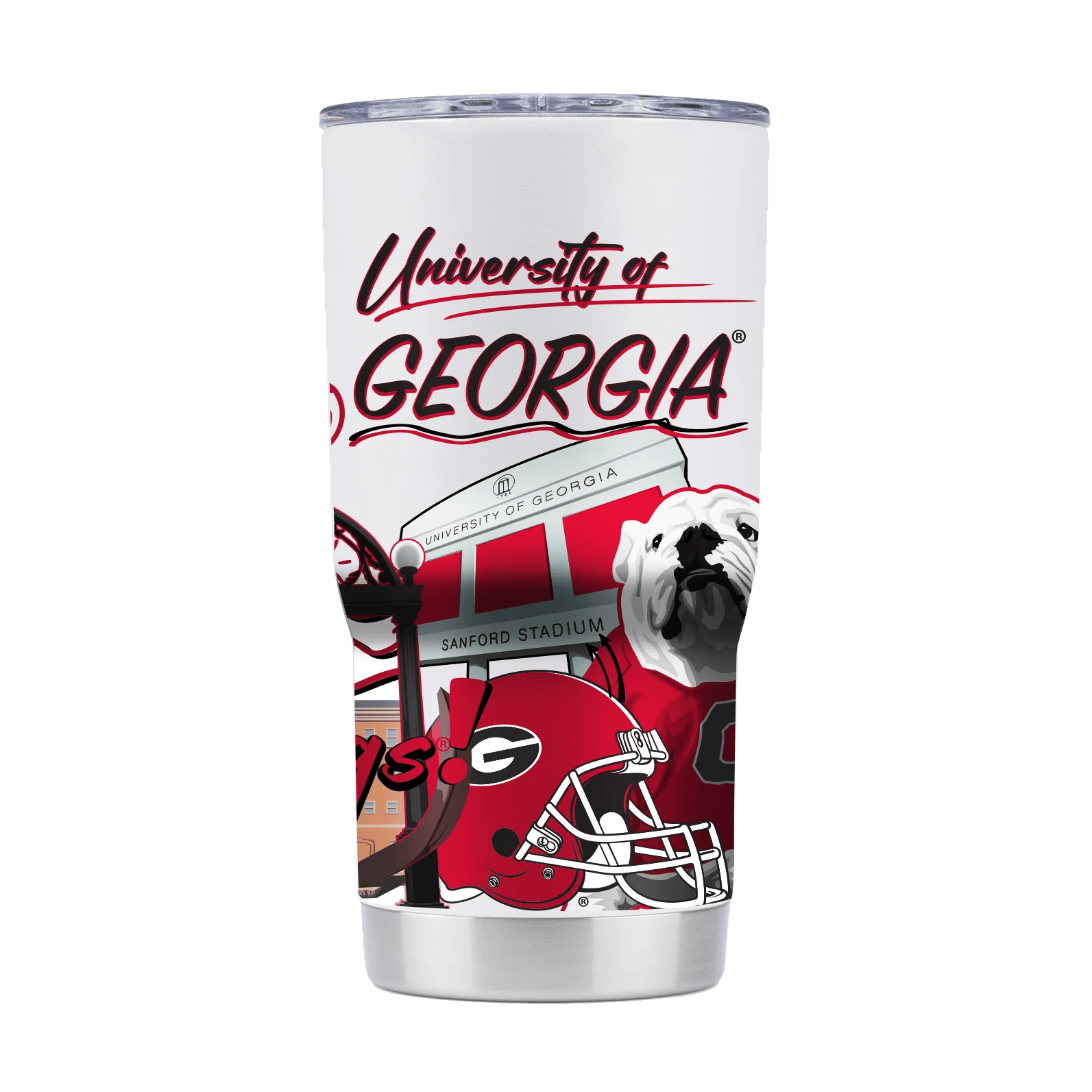 Tumbler: Georgia Campus Icons 20oz