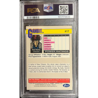 Gambit 1991 Impel Marvel Universe #17 PSA 9
