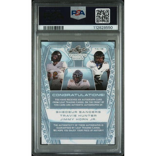 SNDRS/HNTR/HRN JR. 2024 Leaf Trinity Triple Auto.-Platinum #TA19 PSA 9