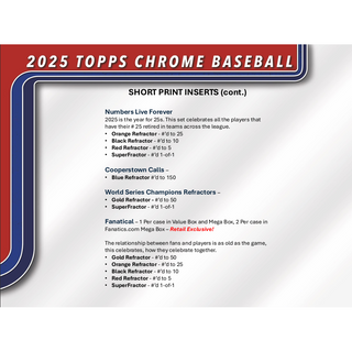 2025 Topps Chrome Baseball Hobby Box