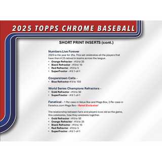 2025 Topps Chrome Baseball Hobby Pack