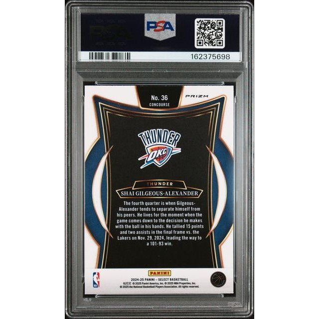 2024 Panini Select #36 S. Gilgeous-Alexander Red Cracked Ice PSA 8