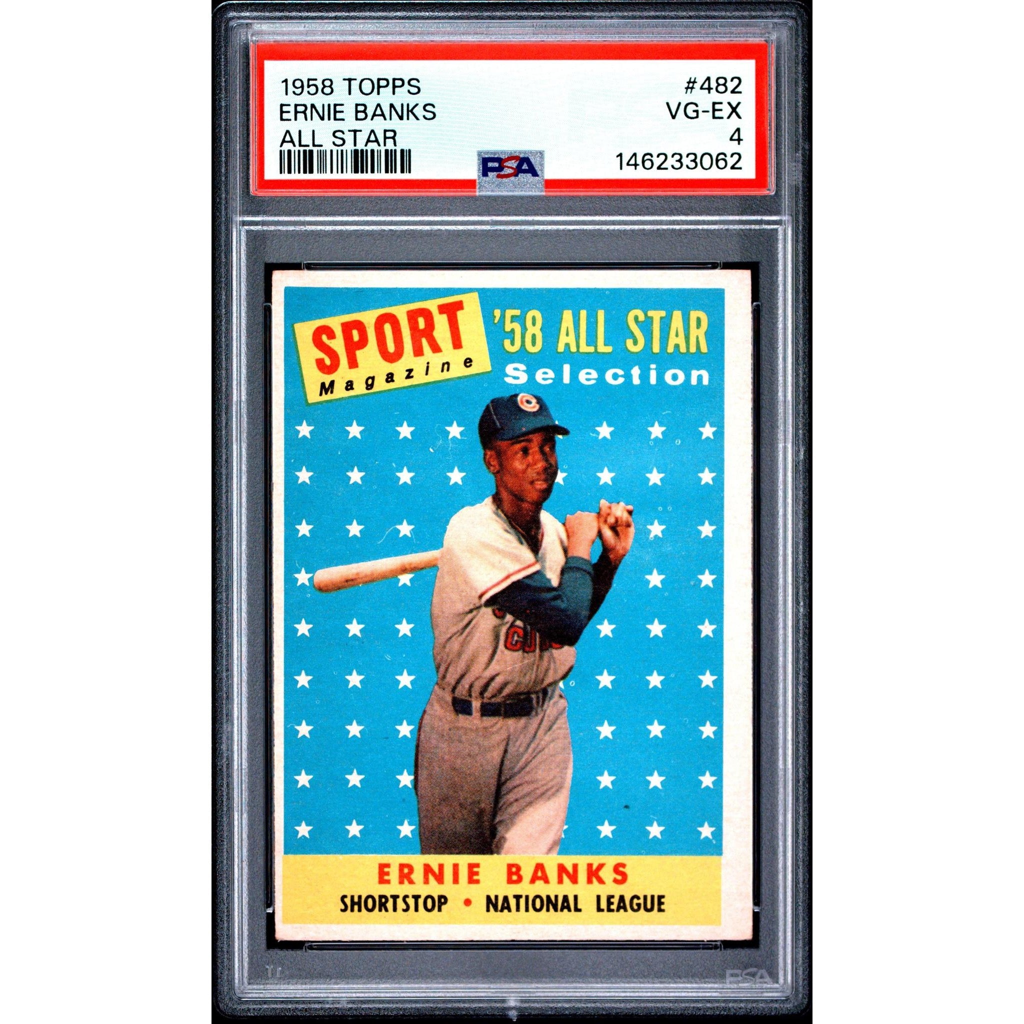 Ernie Banks 1958 Topps All Star #482 PSA 4