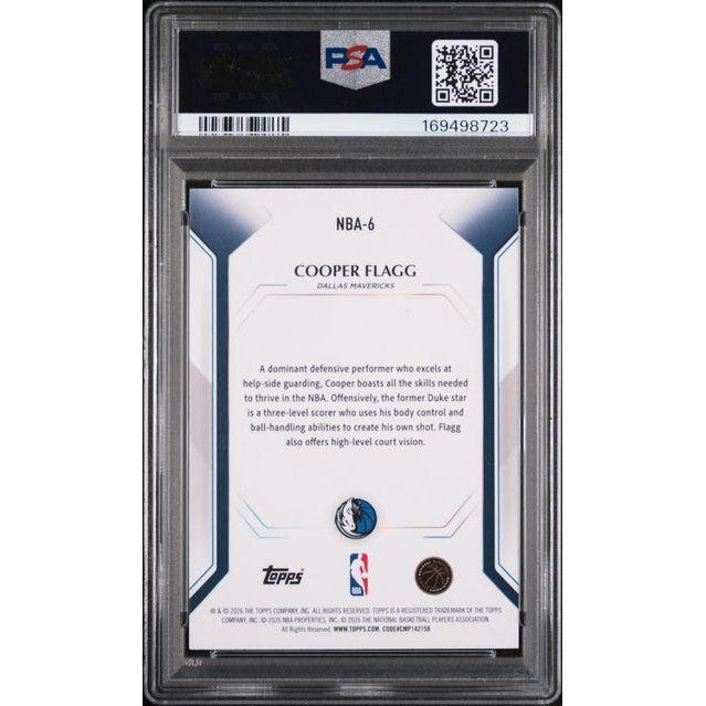 2026 Topps Collector Kit #NBA-6 Cooper Flagg PSA 10