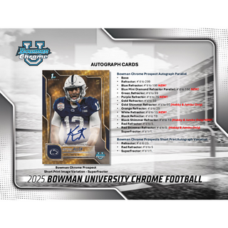 2025 Bowman University Chrome Football Jumbo Box