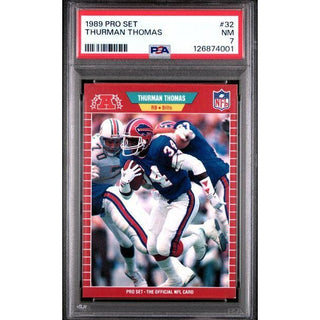 Thurman Thomas 1989 Pro Set #32 PSA 7