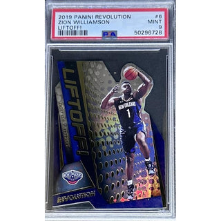 Zion Williamson 2019 Panini Revolution Liftoff! #6 PSA 9 – Die-Cut Rookie Insert