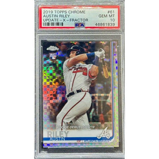 Austin Riley 2019 Topps Chrome Update X-Fractor #61 PSA 10