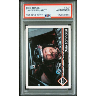 Dale Earnhardt 1992 Traks PSA/DNA Cert #103 Authentic