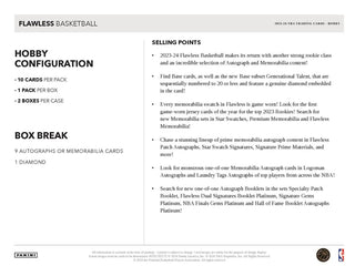 2023-24 Panini Flawless Basketball Hobby Box