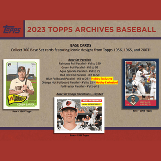 2023 Topps Archives Baseball Hobby