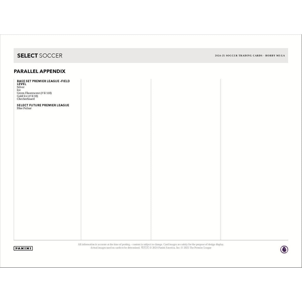 2024-25 Panini Select Premier League Hobby Mega Box