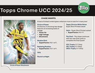 2024-25 Topps Chrome UEFA Club Competitions Soccer Hobby Box