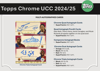 2024-25 Topps Chrome UEFA Club Competitions Soccer Hobby Box