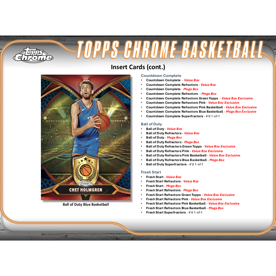 2024-25 Topps Chrome Basketball Blaster Box
