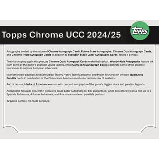 2024-25 Topps UEFA Club Competitions Chrome Soccer Jumbo Box