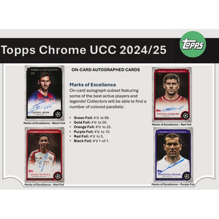 2024-25 Topps UEFA Club Competitions Chrome Soccer Jumbo Box