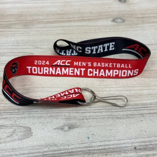 NC State 2024 ACC Mens Basketball Champs - 1" wide lanyard