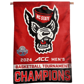 Flag: NC State 2024 ACC Mens Basketball Champs- Vertical