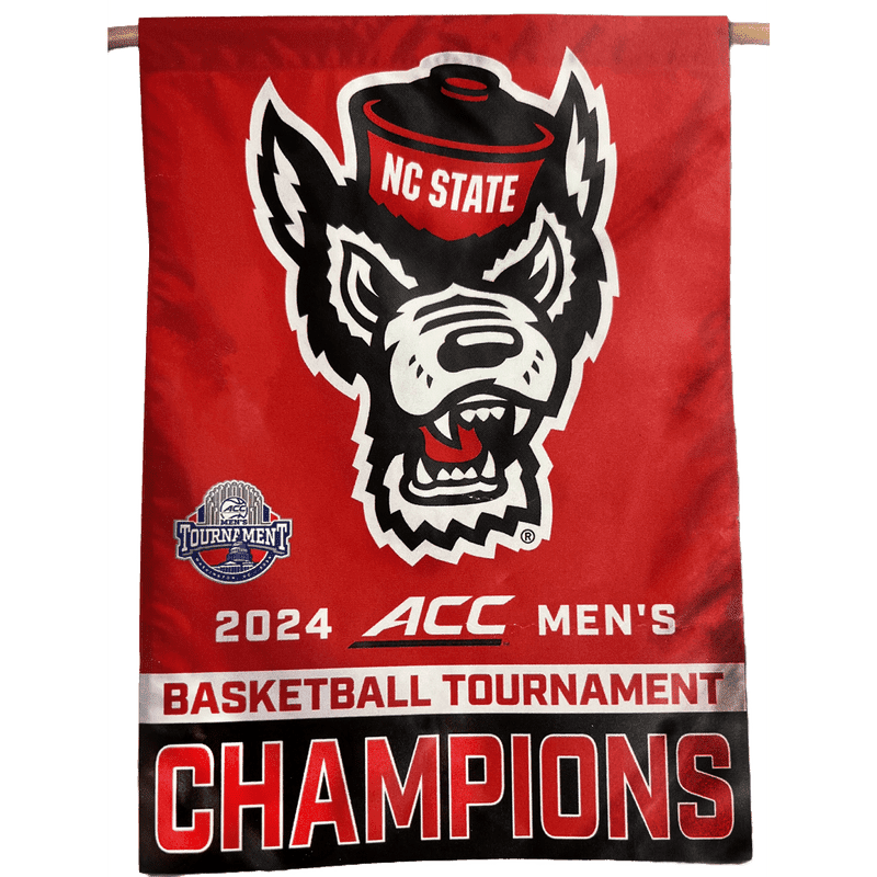 Flag: NC State 2024 ACC Mens Basketball Champs- Vertical