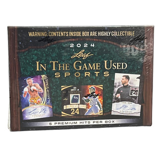 2024 Leaf In The Game Used Sports Hobby Box