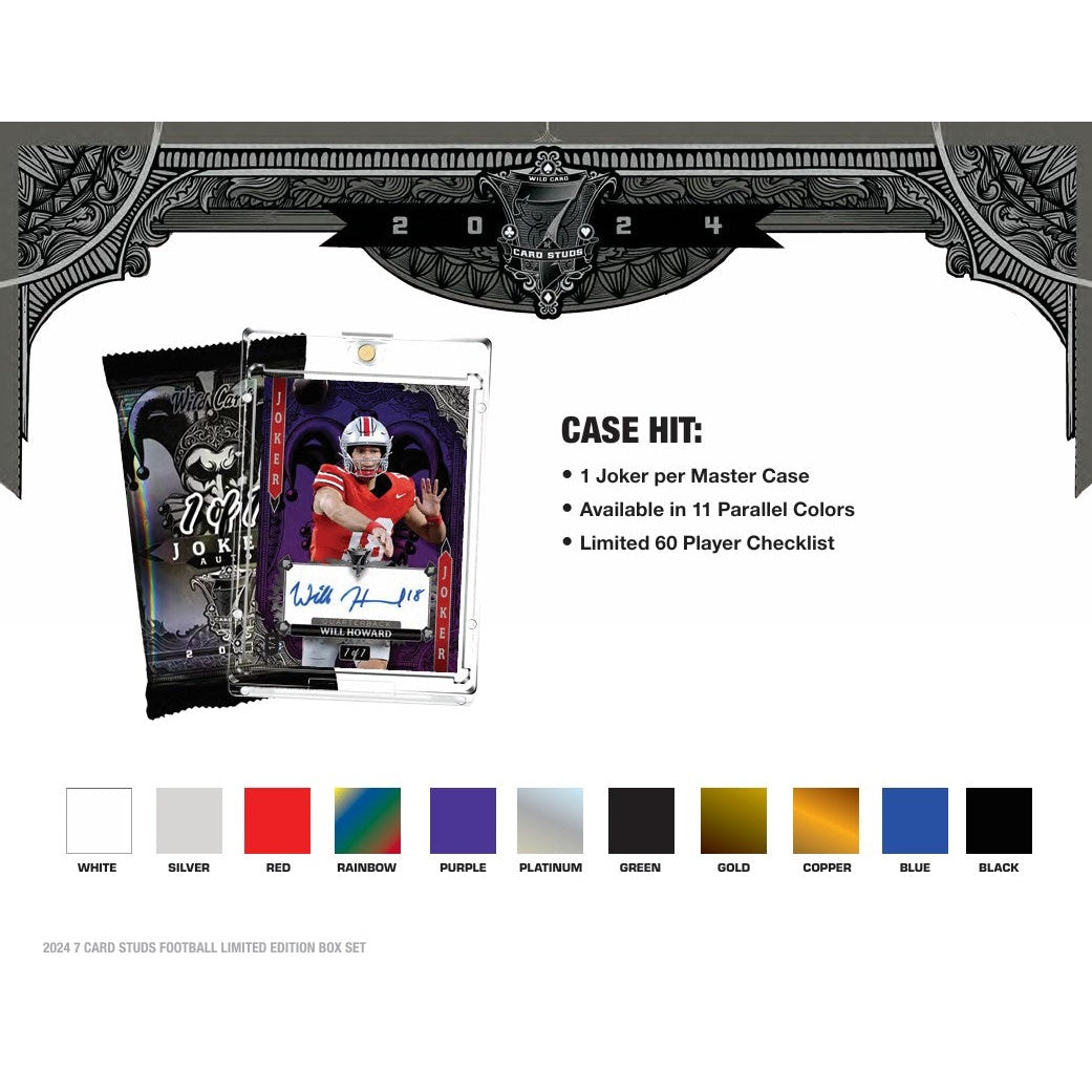 2024 Wild Card 7 Card Studs High Stakes Limited Edition Football Hobby Pack #4