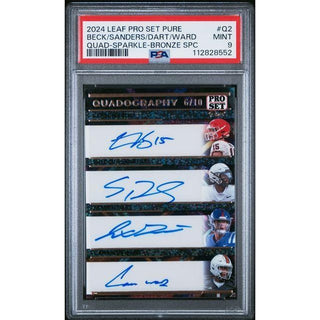 Beck/Sanders/Dar/Ward 2024 Leaf Pro Set Pure Quad-Sparkle-Bronze SPC #Q2 PSA 9