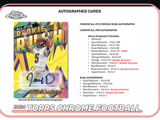 2024 Topps Chrome Football Hobby Box